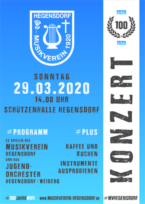 Musikverein Hegensdorf Jahreskonzert 2020