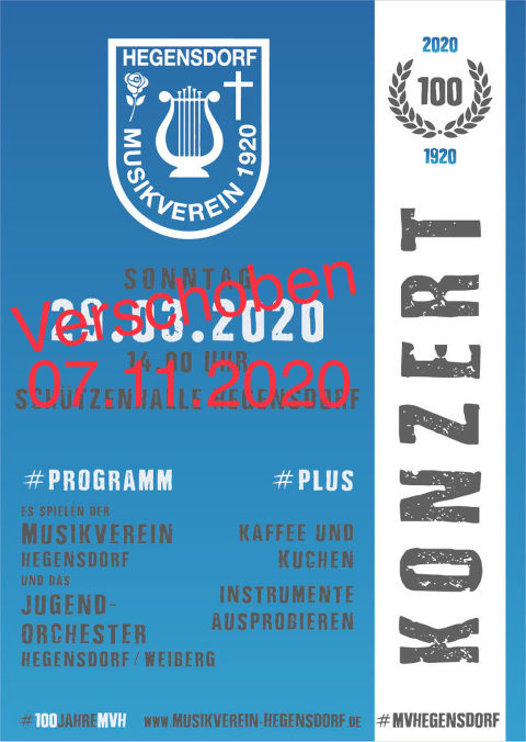 Plakat Konzert Musikverein Hegensdorf